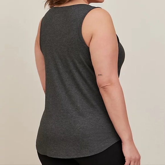 🔷RIB HENLEY SLEEVELESS SLEEP TANK - Picture 3 of 7